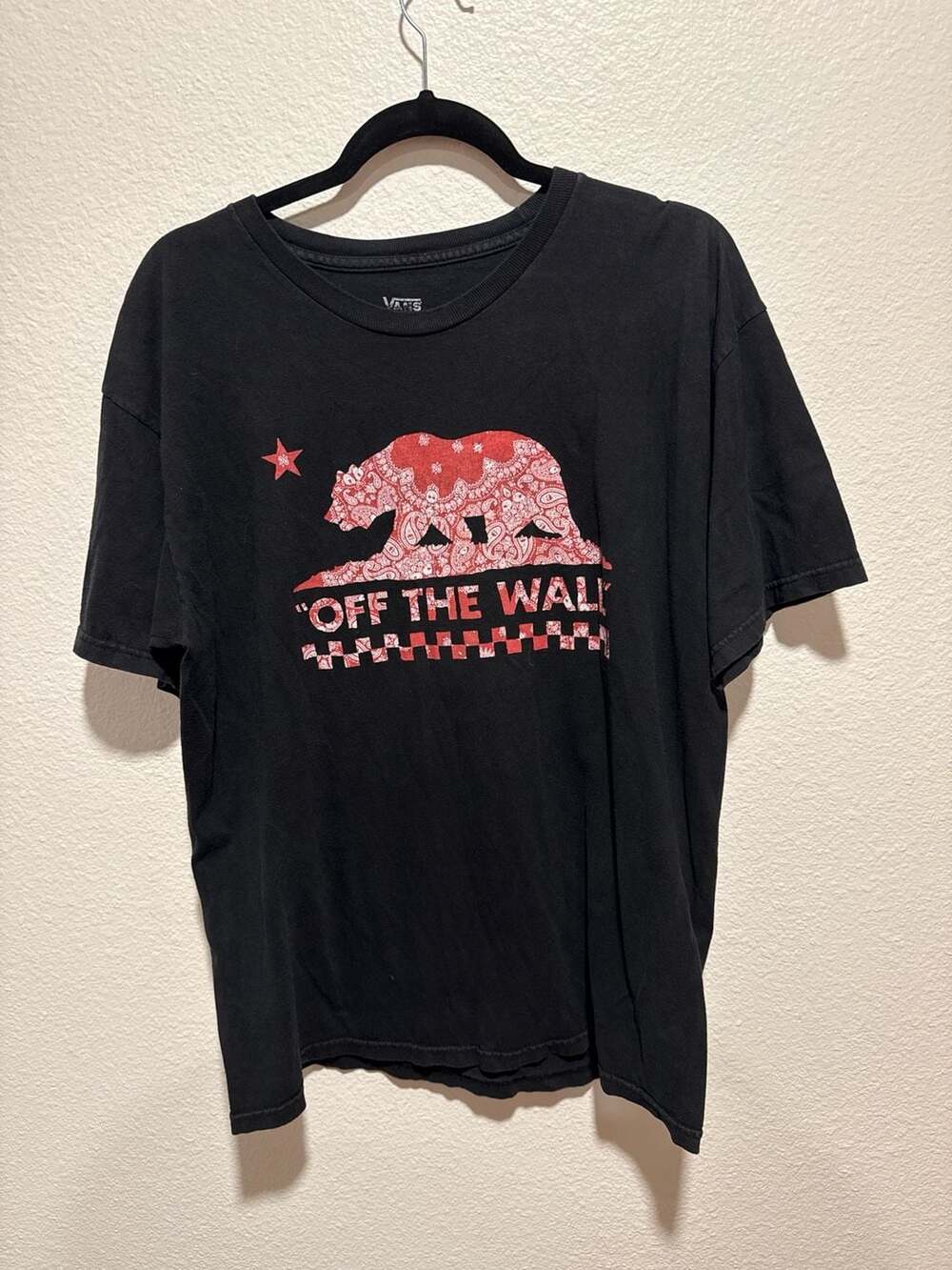 Vans Off The Wall California Bear Paisley Bandana Graphic T-Shirt